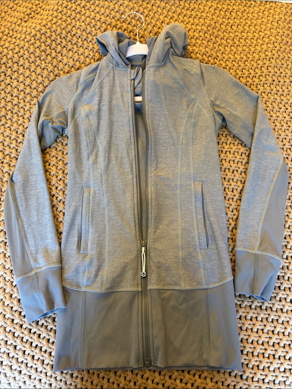 lululemon athletica Heather Gray Long Hoodie Jacket